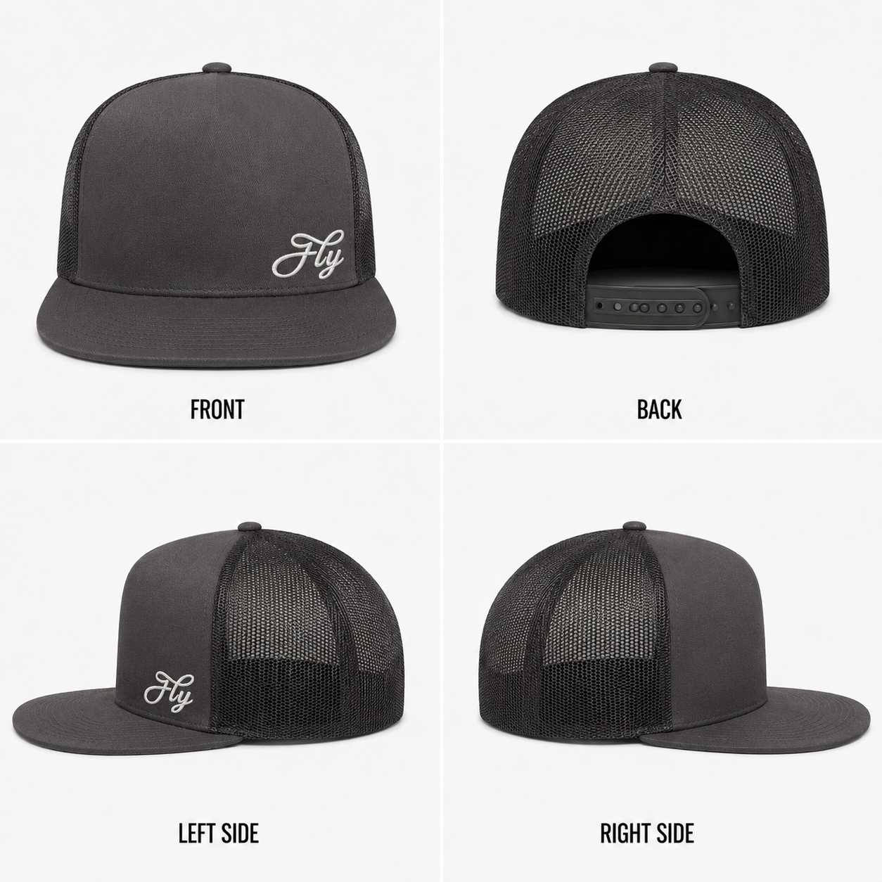 Fly Unicorn FLY Charcoal Trucker Snapback Cap