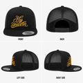 Fly Unicorn  Black Trucker Snapback Cap