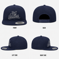 Flat Peak Snapback Cap - Fly Unicorn Grey