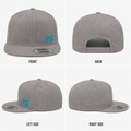 Flat Peak Snapback Cap - Fly Teal